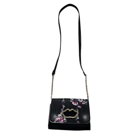 BETSEY JOHNSON Crossbody Bag Purse Kiss Lips‎ Snap Closure - Picture 9 of 11